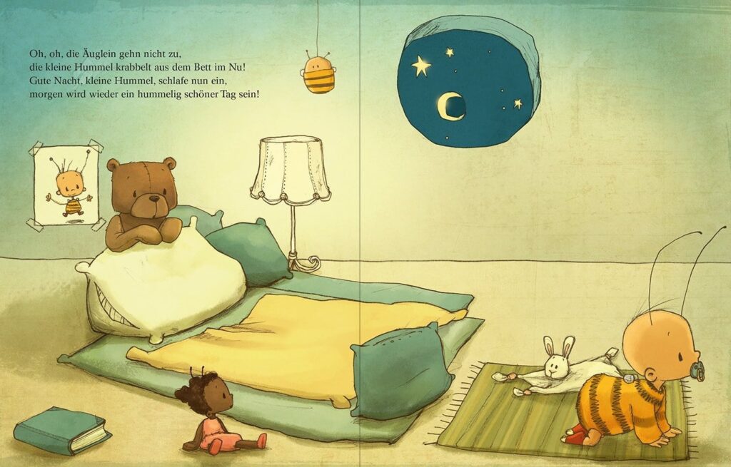 Die Baby Hummel Bommel – Gute Nacht - Die kleine Hummel krabbelt vom Bett weg