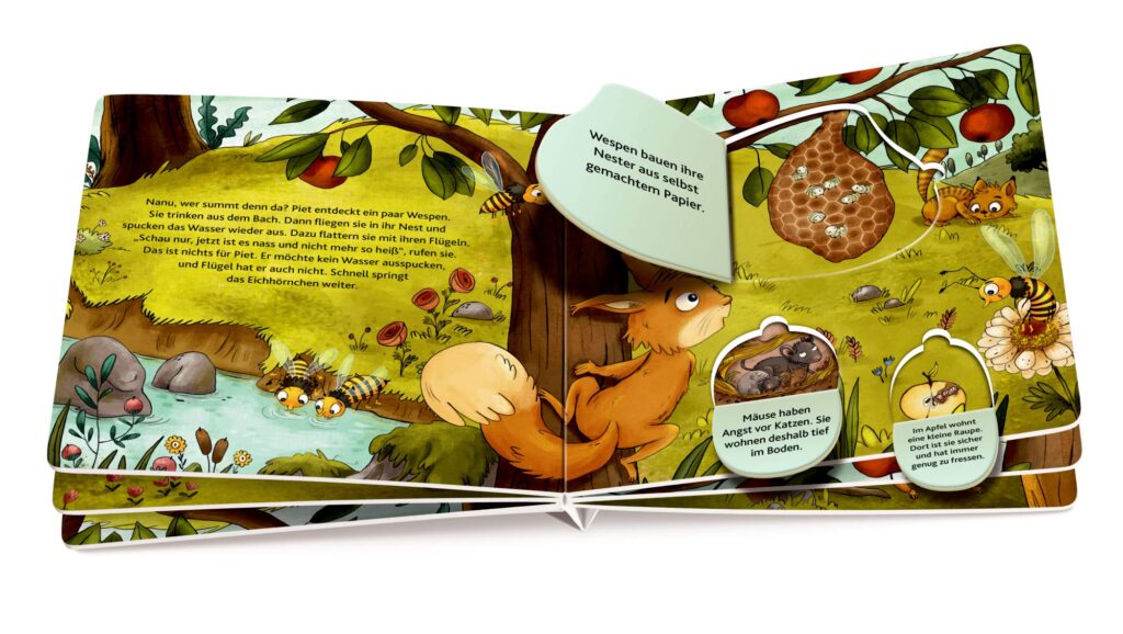 Kühle Pfötchen für Piet: Einblick ins Kinderbuch mit Klappen