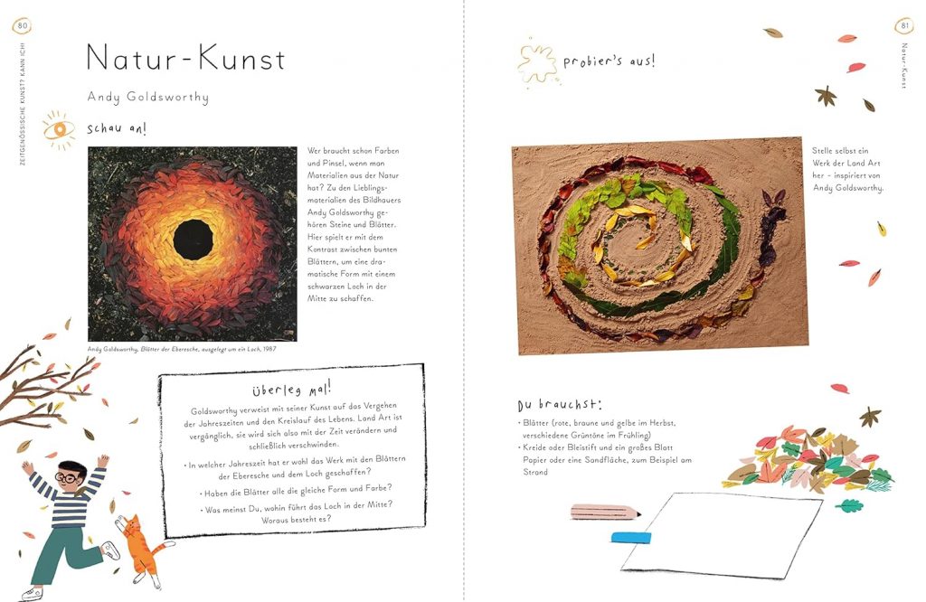 Kunst? Kann ich! - Natur-Kunstprojekt inspiriert Andy Goldsworthy vorgestellt und abgebildet