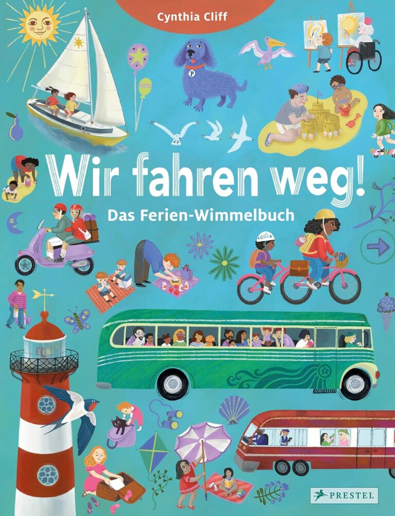 Buchcover: Wir fahren weg! - das Ferien-Wimmelbuch