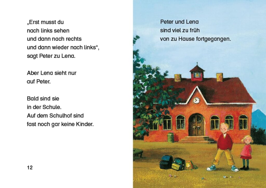 Ich will auch in die Schule gehen - Peter und Lena auf dem Weg in die Schule