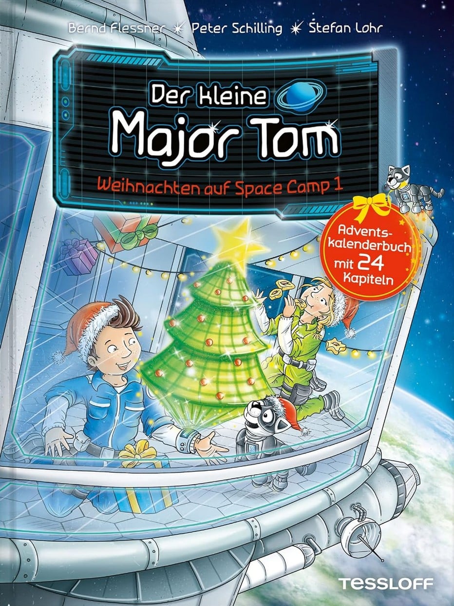 Buchcover vom Adventskalenderbuch: Der kleine Major Tom – Adventskalenderbuch