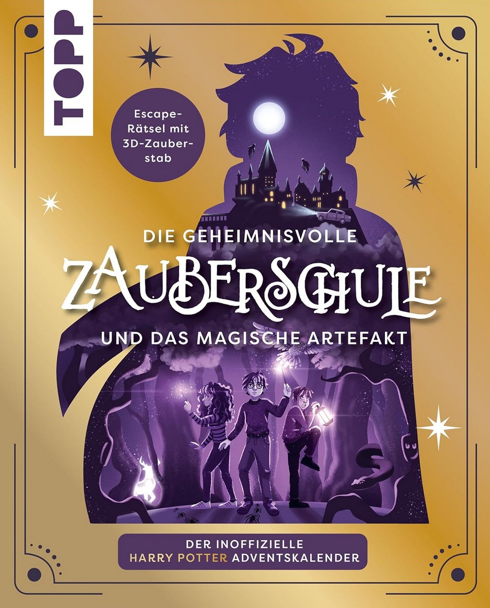 Cover vom Adventskalender: Die geheimnisvolle Zauberschule und das magische Artefakt