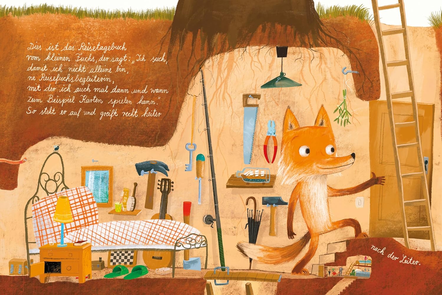 Der Fuchs geht auf die Reise - Im Fuchsbau: Dargestellt ist ein Fuchs in seiner Behausung.