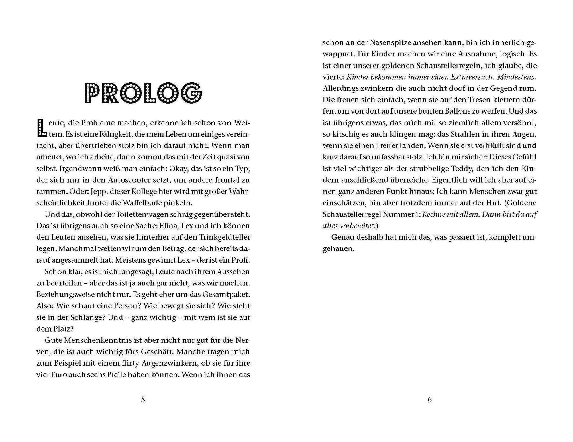 Jahrmarkt der Zeitreisenden - Prolog: Abgebildet ist der Text zum einführenden Kapitel.