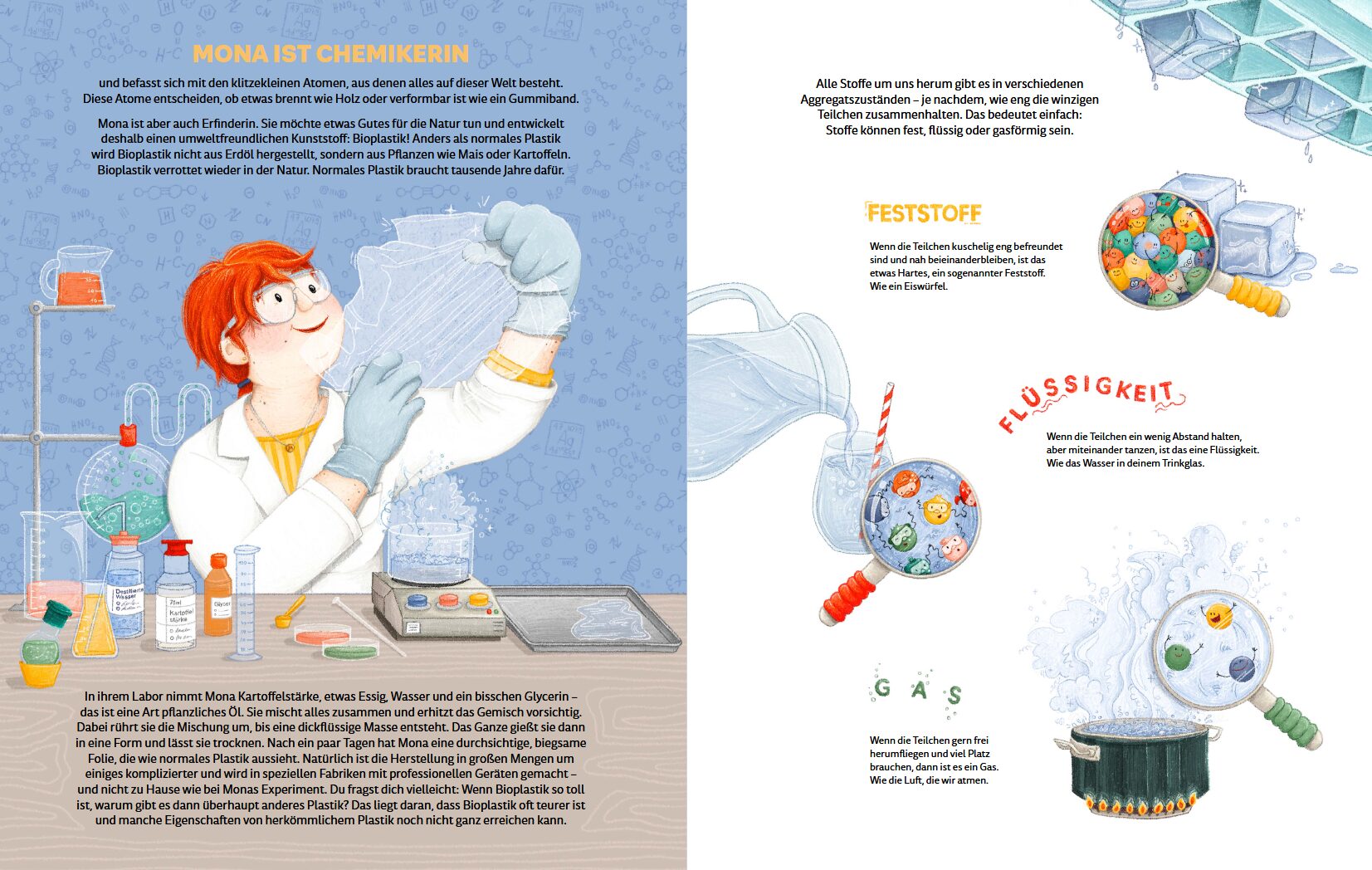 Wir forschen! - Chemie: Zu sehen ist eine Frau, die mit chemischen Substanzen arbeitet.