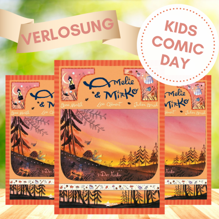 Dreifach Comicbuch "Amelie und Mirko" mit Gewinnspiel zum Kids Comic Day - Vermerk