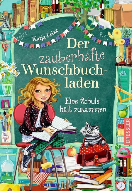 Buchcover: Der auberhafte Wunschbuchladen - Eine Schule hält zusammen