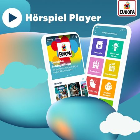 Hörspiel Player von EUROPA in Handydisplays abgebildet