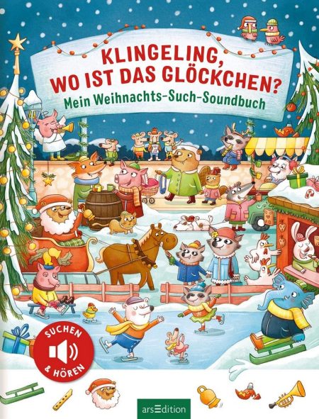 Buchcover: Klingeling, wo ist das Glöckchen? - Mein Weihnachts-Such-Soundbuch