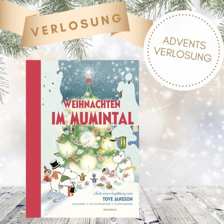 Weihnachten im Mumintal - Adventsverlosung: Abgebildet ist das Buch sowie der Text zur Adventsverlosungsaktion.