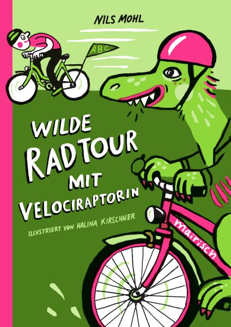 Buchcover: Wilde Radtour mit Velociraptorin